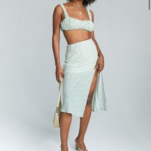 Princess Polly green lily two piece set